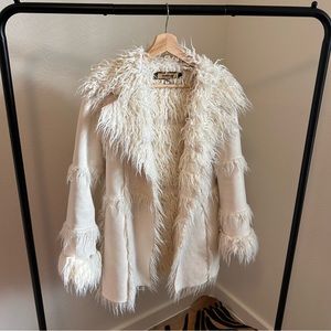 Vintage BeBe cream suede jacket